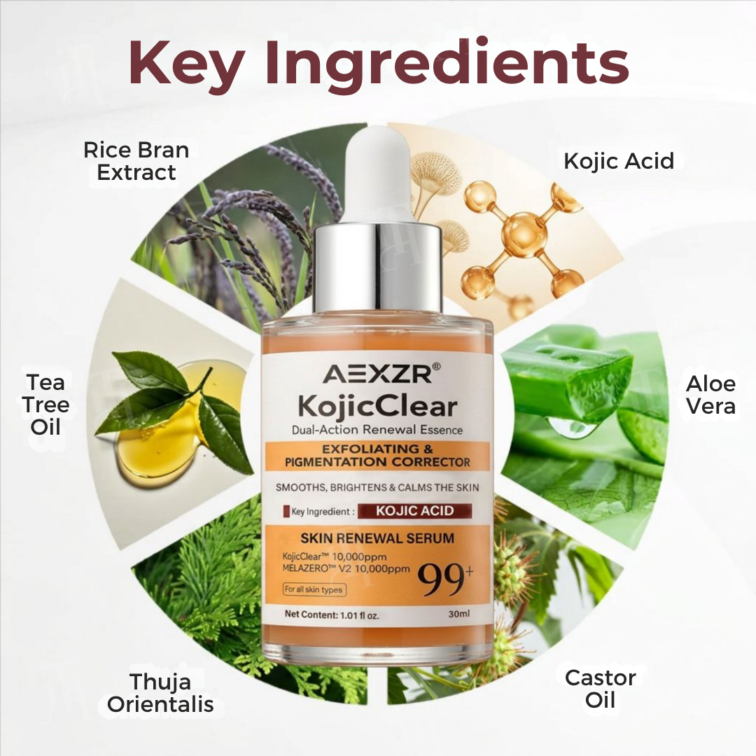 AEXZR® KojicClear Dual-Action Renewal Essence🌱 Skin, Restored. Naturally.