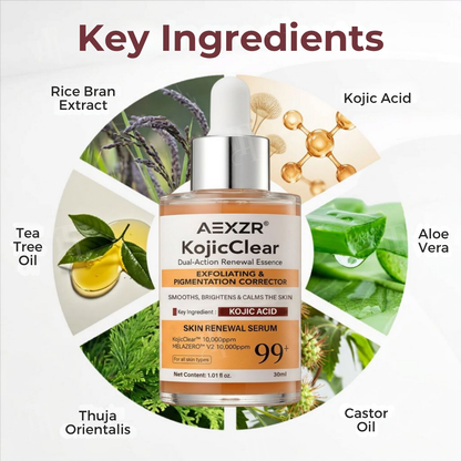 AEXZR® KojicClear Dual-Action Renewal Essence🌱 Skin, Restored. Naturally.