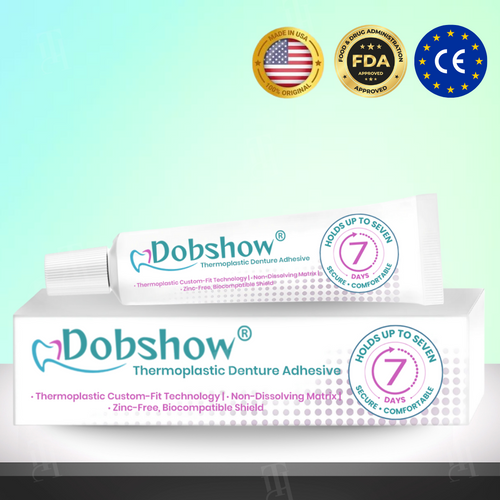 Dobshow® Thermoplastic Denture Adhesive 🔥 The 7-Day Hold Revolution: Heat-Activated Custom Fit That Eradicates Slippage & Daily Mess For Good.