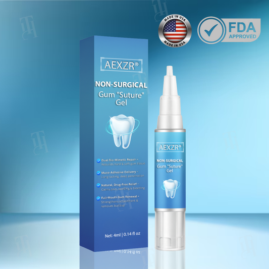 AEXZR® Non-Surgical Gum "Suture" Gel🧬 Nano-Lattice “Suture” Tech: Regrows Tight Gums & Secures Loose Teeth in 5 min — No Drill, No Graft.