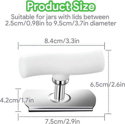 for Seniors with Arthritis, Jar Opener for Weak Hands, Kitchen Tool With Lid Opener Tool, Adjustable Grip Stainless Steel for Opening, Fits Lids 2.5–10cm